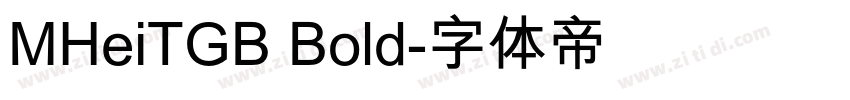 MHeiTGB Bold字体转换